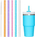 10 PCS Straw Cleaner Brush For Stanley Cup and 5 Pcs Replacement Colors Straw for Stanley Cup 14 oz 20 oz Tumbler