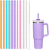 10 PCS Straw Cleaner Brush and 10 Pcs Replacement Color Straw for Stanley Cup 40 oz 30 oz 64 oz Tumbler