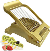 Egg Slicer for Hard Boiled Eggs Heavy Duty, Egg Cutter for Soft Fruit Food Mushroom Gold