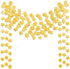 6 Pcs Gold Glitter Star Paper Garland Twinkle Bunting Banner Hanging Decorations for Christmas Birthday Party Golden Sparkling Stars Bridal Showers Wedding Baby Shower Holiday Supplies (50 Feet) 