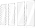 4 Pieces Large Clear Acrylic Cake Scraper Set Cakes Smoother Stripes Edge Contour Comb for DIY Icing Frosting Buttercream Cream Decorating Kitchen Baking Tool Mousse Pastry Cutter 