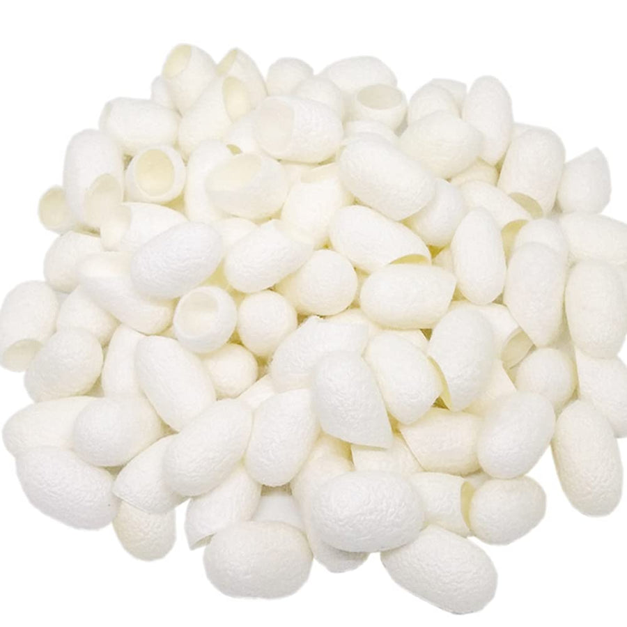 Petluno 100pcs Fresh Natural Silk Ball Cocoons Facial Cleanser Balls Healthy Skin Care Scrub Face Massage 
