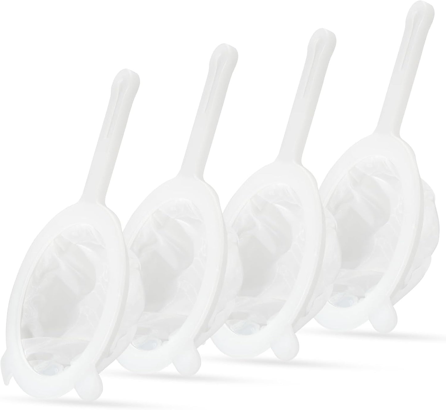 Premium Multi-Mesh Strainer Set, 4 Pack - 100/200/300/400 Mesh, Nylon & Plastic Fine Mesh Sieve for Tea, Coffe, Nut Milk, Juice, Broth, Smoothies, Reusable Easy to Clean, Durable,Dishwarer Safe 