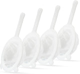 Premium Multi-Mesh Strainer Set, 4 Pack - 100/200/300/400 Mesh, Nylon & Plastic Fine Mesh Sieve for Tea, Coffe, Nut Milk, Juice, Broth, Smoothies, Reusable Easy to Clean, Durable,Dishwarer Safe 