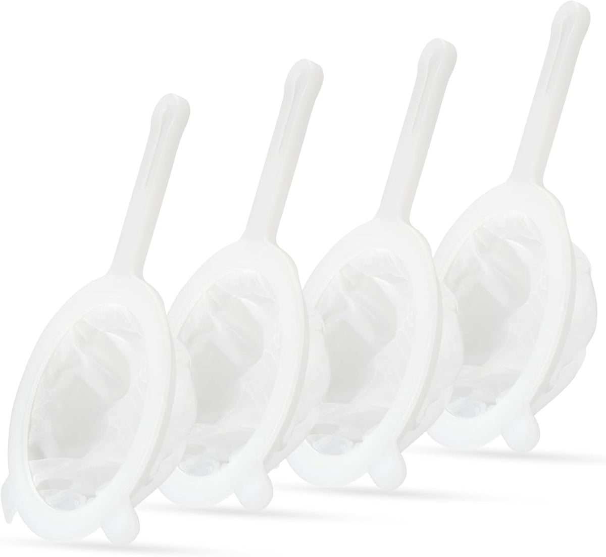 Premium Multi-Mesh Strainer Set, 4 Pack - 100/200/300/400 Mesh, Nylon & Plastic Fine Mesh Sieve for Tea, Coffe, Nut Milk, Juice, Broth, Smoothies, Reusable Easy to Clean, Durable,Dishwarer Safe 
