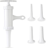 Manual Sausage Stuffer with 4 Stuffing Tubes, BPA-Free Plastic Meat Filler, 12/15/20/24mm Tubes for Natural, Collagen Casings, DIY Hot Dogs, Bratwursts 