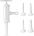 Manual Sausage Stuffer with 4 Stuffing Tubes, BPA-Free Plastic Meat Filler, 12/15/20/24mm Tubes for Natural, Collagen Casings, DIY Hot Dogs, Bratwursts 