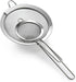 Premium 304 Stainless Steel Fine Mesh Strainer – Multi-Use Colander, Sieve, and Filter for Rice, Juice, Quinoa, Flour, Baking, Cooking, Meal Prep Durable, Easy-to-Clean Kitchen Tool  7.1 in + 3.9