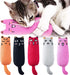 Petluno 5Pcs Bite Resistant Catnip Toy for Cats,Catnip Filled Cartoon Mice Cat Teething Chew Multicolor 