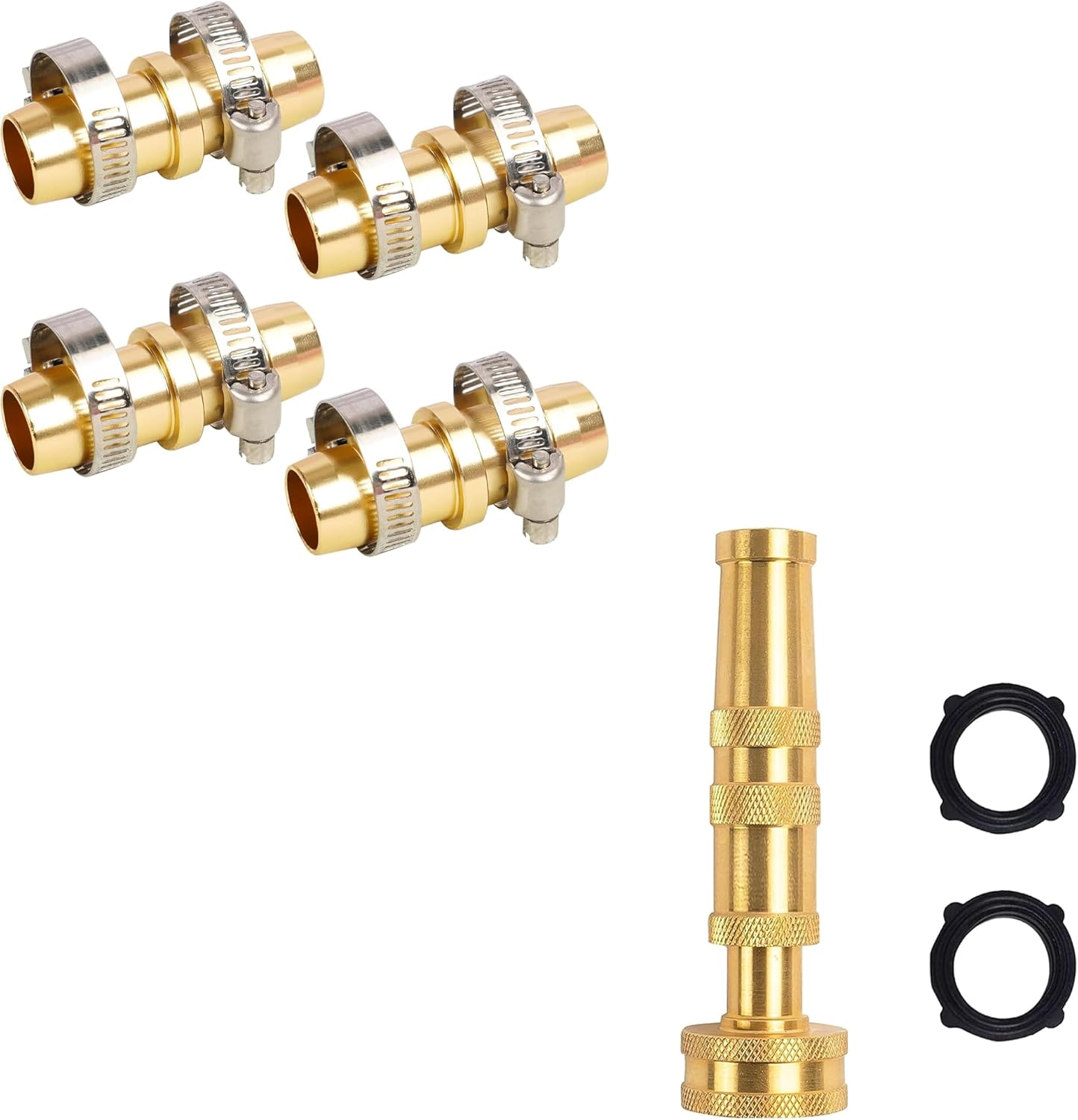 Garden Hose Repair Kit + Adjustable Twist Hose Nozzle