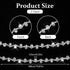 2 Yard Rhinestone String Silver Rhinestone Strings by The Yard Rope Crystal Applique Strips String for Crafts Silver Crystal Close Chain for Wedding Clothes DIY Cups