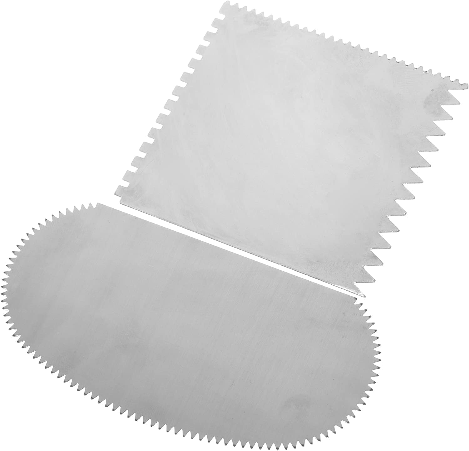 2Pcs Mud Rib Pottery Clay Ribs Stainless Steel Serrated Scraper Crafts Tool, Ceramics Clay Sculpting Tools Kit for Sculpture Pottery