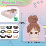 Homakover 45 Pcs Headband Display Cards, Headband Holder for Selling, Hair Bands Organizer Stand White Cardboard for Headbands, Ear Warmers, Hats and Scrunchies
