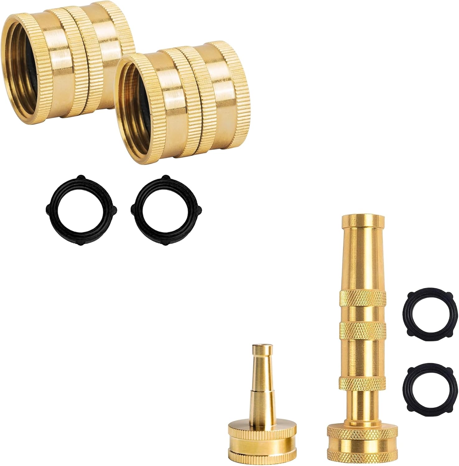Garden Hose Adapter + Nozzle Twist and Nozzle Jet