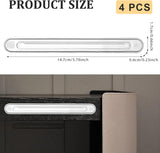 4 PCS Wall Bumper Guards Clear Furniture Bumpers Silicone Rubber Wall Protector from Chair Back Rail Self Adhesive Strip Silicone Material Clear Cabinet Door Bumpers for Door Knobs Washer Shower Door
