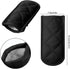 Xindojuz 4 PCS Cast Iron Skillet Handle Covers, Pan Pot Handle Holders Heat Resistant Non-Slip Cotton Cast Iron Handles Sleeves Mitt Protector for Kitchen, BBQ and Baking Cookware(Black)