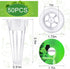 Cunhill 100 Pcs Hydroponic Growing Kit Include 50 Pcs Plant Replacement Basket Containers and 50 Pcs Seed Pot Label Compatible with Hydroponic Growing System(0.5 Inch,White)