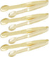 5.75" Mini Appetizer Tongs Set, Tiny Stainless Steel Small Tongs for Serving, Tea Party, Coffee Bar, Desserts, Set of 4 (Gold)