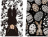 Black Bunny Eggs Flower Easter Kitchen Towels Dish Towels, 18x26 Inch Spring Farmhouse Leaves Decoration Hand Towels Set of 2