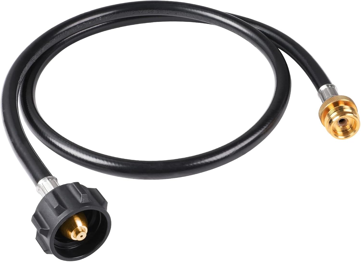 4 FT Propane Hose Adapter for Buddy Heaters, Coleman Camping Stoves, Blackstone 17" 22" Tabletop Griddles, Weber Traveler/Q Grills and More, Connect 1lb Small Appliances to Large Tanks