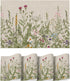 Wildflower Vinyl Placemats Set of 4, Washable Non-Slip Plastic PVC Table Mats for Spring Party Kitchen Dining Decor, 12x18 Inch