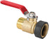Garden Hose Shut Off Valve, 3/4" GHT Water Hose Shut Turn Off Valve, Heavy Duty Brass Valve Garden Hose Ball Valve With Stainless Steel Long Handle