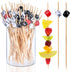 100 Pack Casino Toothpicks for Appetizers, 4.7 Inch Decorative Cocktail Picks for Las Vegas Night Decorations Bunco Night Party Supplies (Dice)