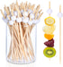 100 Pack Golf Toothpicks, Bamboo Cocktail Picks, Natural Bamboo Toothpicks for Appetizers Fruit Cake Dessert Barbecue Snacks Sandwiches (Golf Ball)