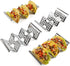 4 Pack Stainless Steel Taco Holders, Premium Taco Stands, Holds 2 Or 3 Tacos Each Taco Tray, Taco Rack With Easy-Access Handle, Food Grade Taco Plate Shells Oven & Grill Safe, BPA Free(Hollow)