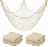 Fish Net Decorations for Party - 2PCS 39.37 * 78.74 in Fishing Net Decoration Netting for Wall Photo Hanging Nautical Fishnet Table Runner Decorative Ocean Theme Birthday Party Rope Nets