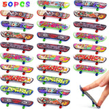 50 PCS Mini Finger Skateboards Party Favors, Easter Gifts & Beginner Practice Set for Kids & Adults, Finger Boards Toy, Easter Classroom Prizes Exchange Gifts