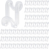Hanger Hooks Space Saving, 60PCS Clothes Hanger Connector Hooks Closet Space Savers for Hanging Clothes, Clear