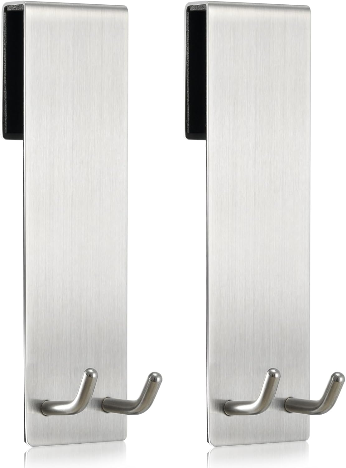 Shower Door Towel Hook Extended Length, No Drilling & Adhesive Needed Stainless Steel Bathroom Hangers for Frameless Shower Stall Wall
