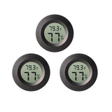 3pcs Mini Hygrometer Thermometer Indoor Outdoor Round Humidity Meter Fahrenheit Celsius Switchable Temperature Gauge Humidity Sensor Monitor for 3D Printer Reptile Jars