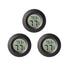 3pcs Mini Hygrometer Thermometer Indoor Outdoor Round Humidity Meter Fahrenheit Celsius Switchable Temperature Gauge Humidity Sensor Monitor for 3D Printer Reptile Jars