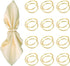 Gold Napkin Rings-12 PCS l Spiral Napkin Rings(Spiral) Napkin Holders Buckles for Family Dinner, Wedding, Party,Table Decorations