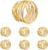Gold Napkin Rings - 6 PCS l Napkin Rings(Twisted Wire) Napkin Holders Buckles for Family Dinner, Wedding, Party,Table Decorations