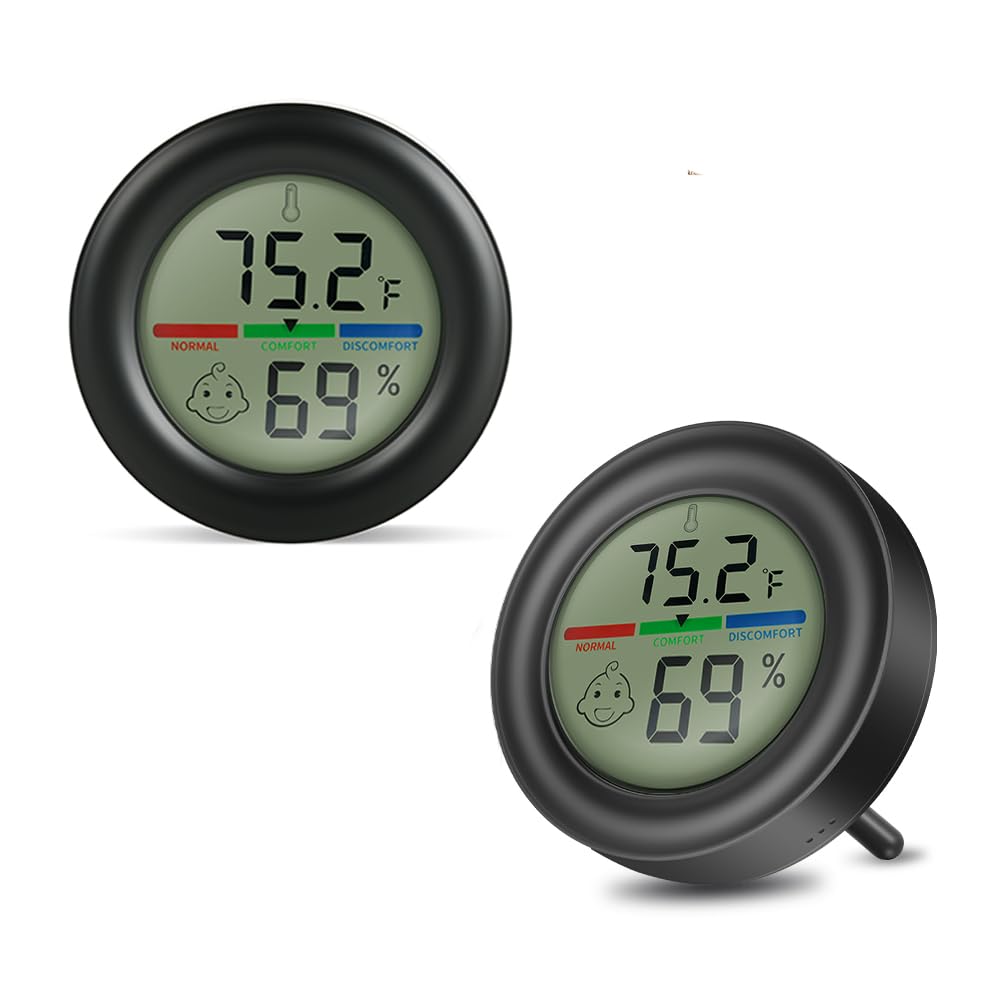 Digital Hygrometer Indoor Thermometer Humidity Meter Room Temperature Hydrometer Monitor Gauge for 3D Printer, Home, Office, Greenhouse, Incubators