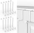 Over The Door Hooks 10 Pack, Z-Shaped Door Hanger Hook Fits The 1 3/8" and 1 3/4" Door Widths, Reversible Metal Door Hooks for Hanging Clothes, Coats, Towels, Shoe Organizers (White)