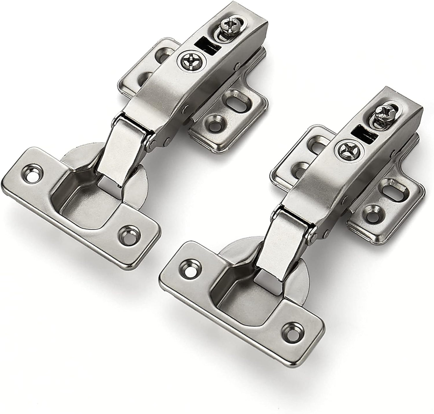 10 Pack 5 Pairs European Kitchen Cabinet Hinges Soft Close Full Overlay Cabinet Door Hinges Heavy-Duty Frameless Adjustable Concealed Cabinet Cup Hinge