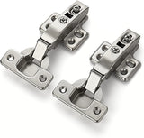 10 Pack 5 Pairs European Kitchen Cabinet Hinges Soft Close Full Overlay Cabinet Door Hinges Heavy-Duty Frameless Adjustable Concealed Cabinet Cup Hinge