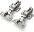 10 Pack 5 Pairs European Kitchen Cabinet Hinges Soft Close Full Overlay Cabinet Door Hinges Heavy-Duty Frameless Adjustable Concealed Cabinet Cup Hinge
