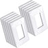 10 Pack of 1-Gang Screwless Wall Plate, USWP6 Gloss Snow White Series, Decorator Outlet Cover, 11.91cm x 7.39cm, Switch Plate Cover for Light Switch, Dimmer, GFCI, USB Receptacle