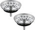 [2 Pack]  Kitchen Sink Strainer - Sink Drain Stopper - Kitchen Sink Plug with Anti-Clogging Basket - Bouchon Evier Cuisine - Compatible with 79–83mm Inner Diameter