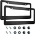 2PCS Matte Black License Plate Frames, 2 Holes Solid Aluminum License Plate Holder, Universal Car License Plate Frame for Man, Licence Plate Frame Black and Screws, by