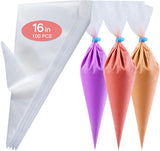 Piping Bags 16 Inch - Disposable Piping Bags 100pcs, Large Pastry Bags, Thickened Frosting Bags, Cake Decorating Bags, Large Piping Bags, Icing Bags for Cake Decorating