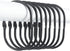 Shower Curtain Rings, 12 Pcs Shower Curtain Hooks, Oval Snap Shower Rings for Curtain, Metal Black Shower Curtain Rings Rust Proof, Glide Smoothly Shower Hooks for Shower Curtain Rod (Black)