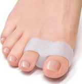 Pack of 12 Bunion Corrector, Toe Separators with 2 Loops, Big Toe Space Suitable for Bunion Pain Relief and Separating Overlapping Toes (White)
