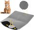 Cat Litter Mat ，60x45cm Double-Layer Honeycomb Design, Waterproof & Urine-Proof, Traps Litter to Keep Floors Clean(Gray)