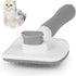 Cat Dog Brush for shedding,Pet Grooming Brush for Cats Dogs Massage,Shedding Brush for Short or Long Hair,Self Cleaning Slicker Brush,Easy to Removes Loose Undercoat, Tangled Hair (grey)